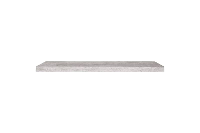 Flytende vegghyller 2 stk betonggrå 100x23,5x3,8 cm MDF - Grå - Vegghylle