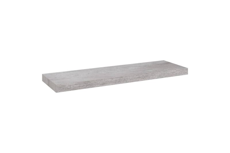 Flytende vegghyller 2 stk betonggrå 80x23,5x3,8 cm MDF - Grå - Vegghylle