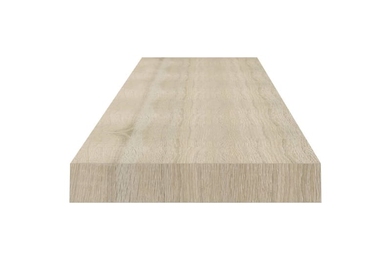 Flytende vegghyller 2 stk eik 120x23,5x3,8 cm MDF - Brun - Oppbevaring - Hyller - Vegghylle