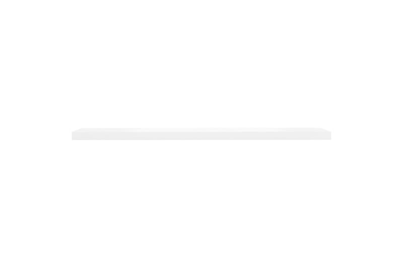 Flytende vegghyller 2 stk eik og hvit 120x23,5x3,8 cm MDF - Hvit - Oppbevaring - Hyller - Vegghylle
