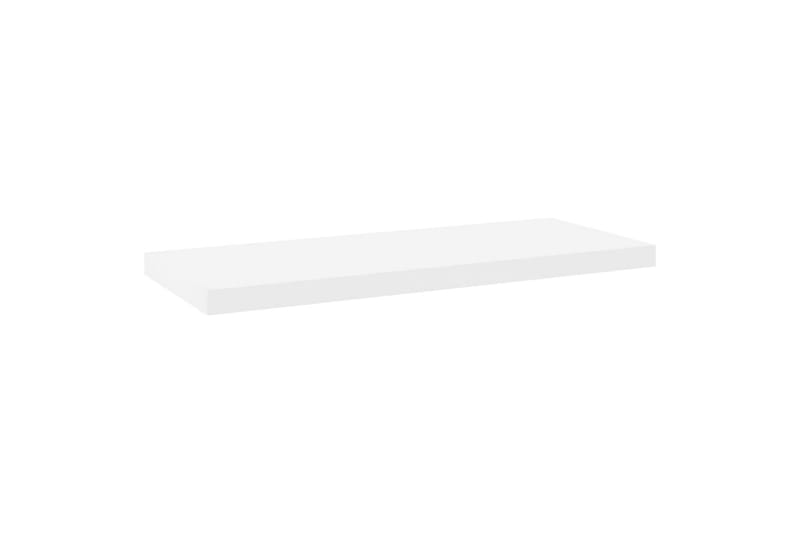 Flytende vegghyller 2 stk eik og hvit 80x23,5x3,8 cm MDF - Hvit - Vegghylle