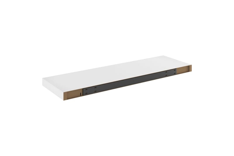 Flytende vegghyller 2 stk eik og hvit 80x23,5x3,8 cm MDF - Hvit - Vegghylle