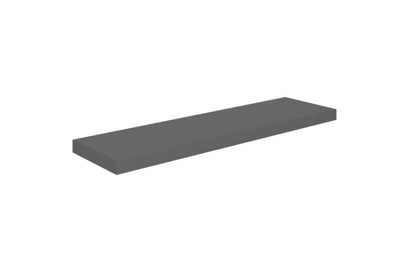 Flytende vegghyller 2 stk høyglans grå 90x23,5x3,8 cm MDF - Oppbevaring - Hyller - Vegghylle