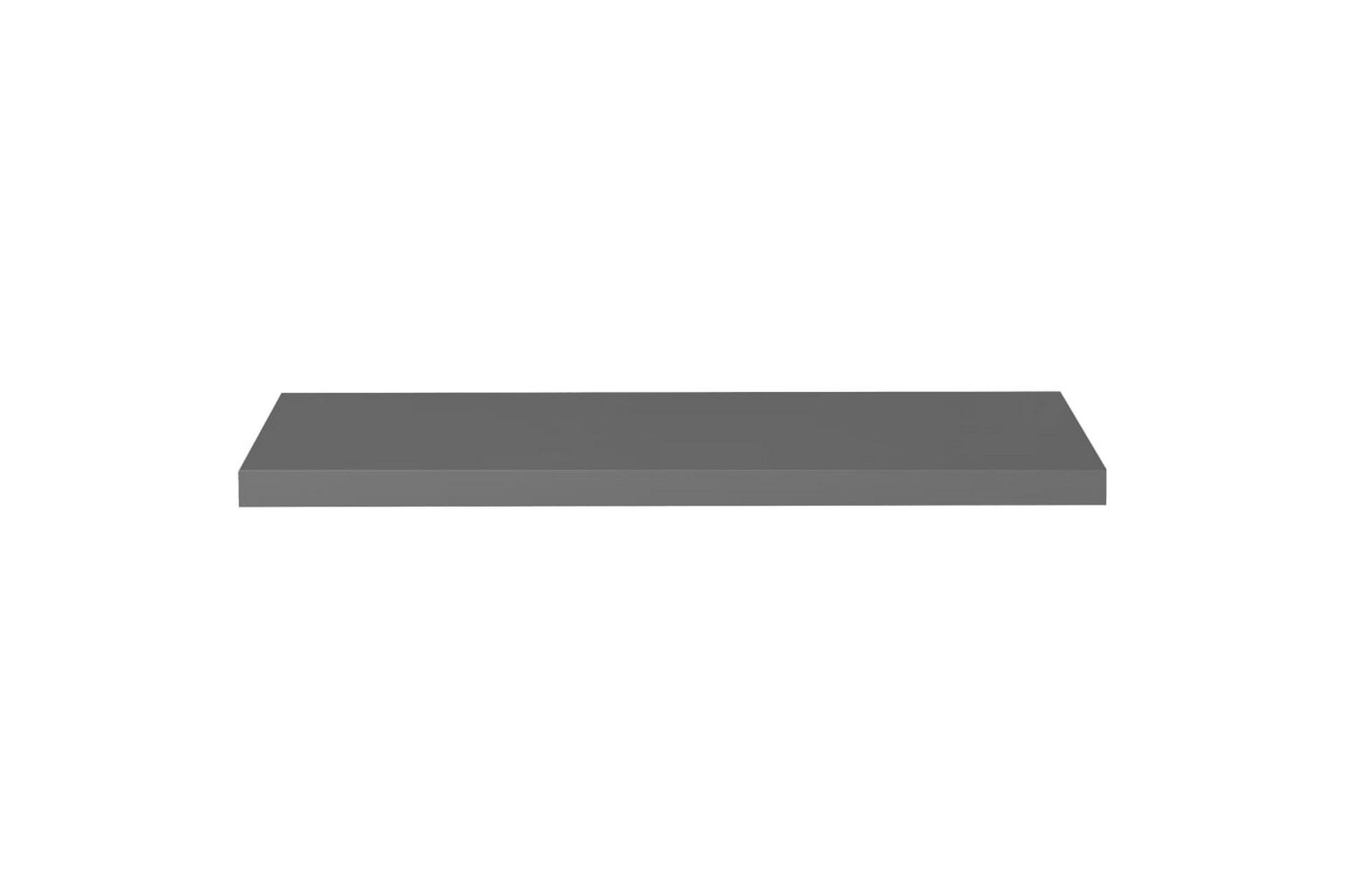 Flytende vegghyller 2 stk høyglans grå 90x23,5x3,8 cm MDF - Oppbevaring - Hyller - Vegghylle
