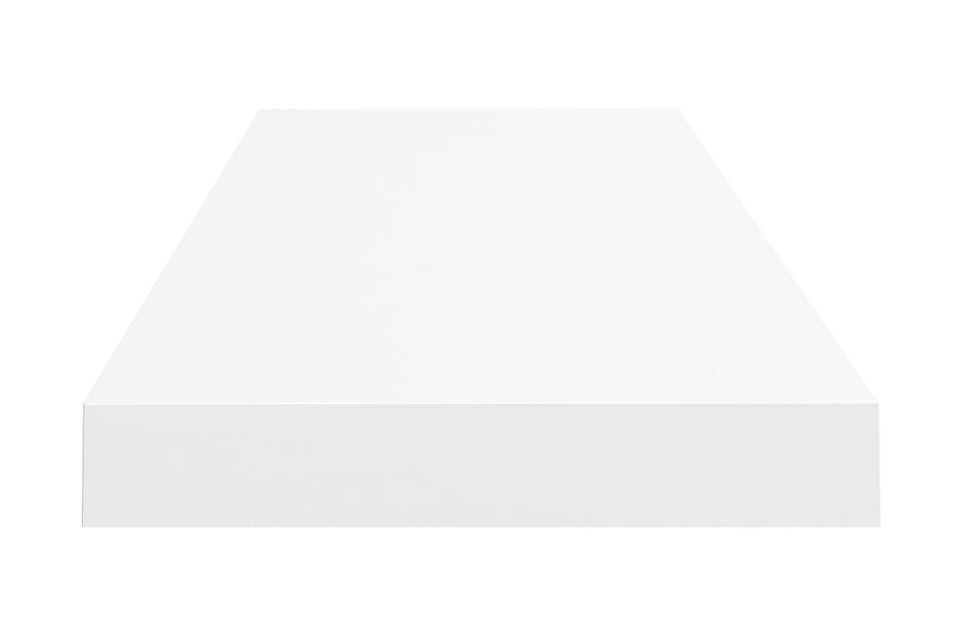 Flytende vegghyller 2 stk hvit 80x23,5x3,8 cm MDF - Oppbevaring - Hyller - Vegghylle