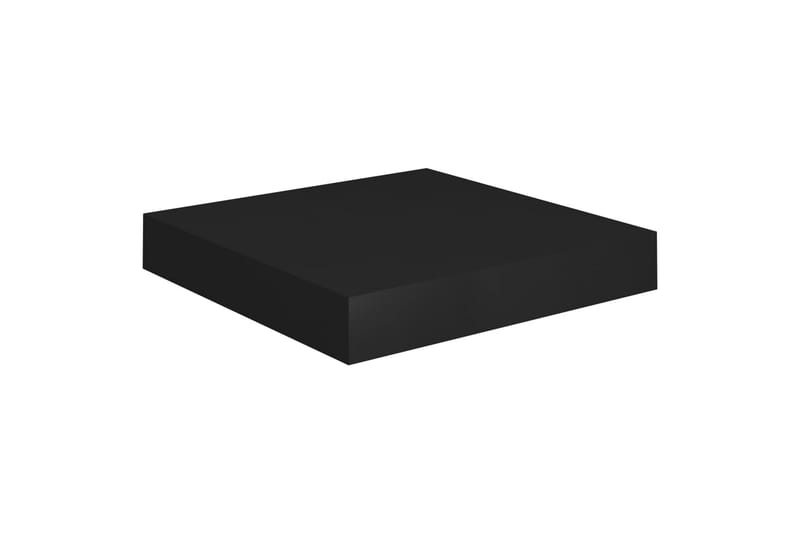 Flytende vegghyller 2 stk svart 23x23,5x3,8 cm MDF - Oppbevaring - Hyller - Vegghylle