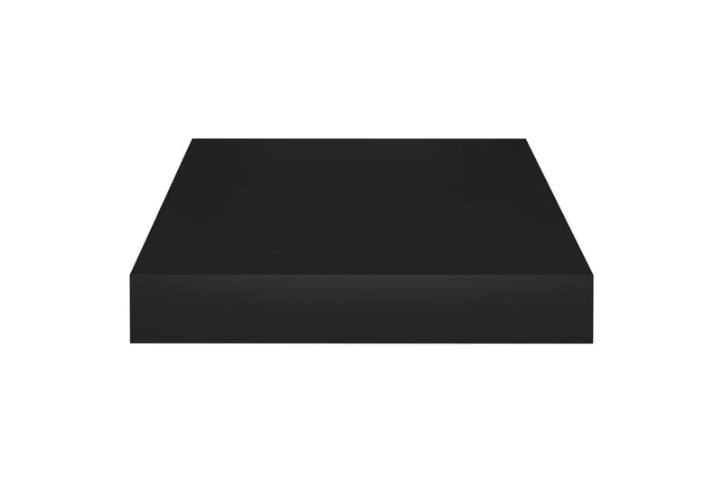 Flytende vegghyller 2 stk svart 23x23,5x3,8 cm MDF - Oppbevaring - Hyller - Vegghylle