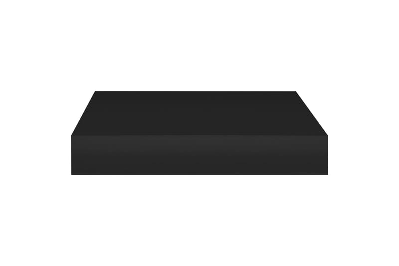Flytende vegghyller 2 stk svart 23x23,5x3,8 cm MDF - Oppbevaring - Hyller - Vegghylle