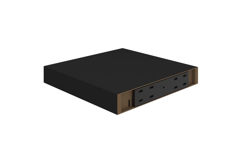 Flytende vegghyller 2 stk svart 23x23,5x3,8 cm MDF - Oppbevaring - Hyller - Vegghylle