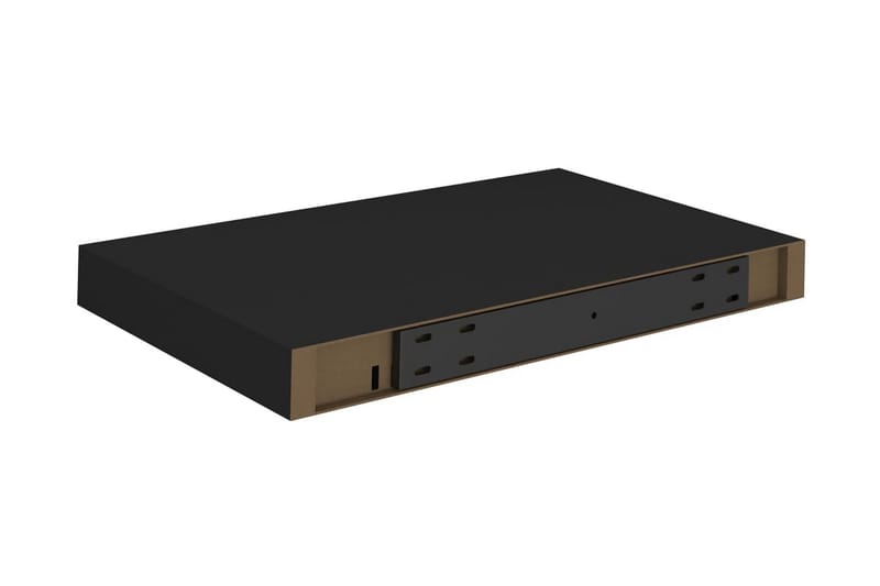 Flytende vegghyller 2 stk svart 40x23x3,8 cm MDF - Oppbevaring - Hyller - Vegghylle