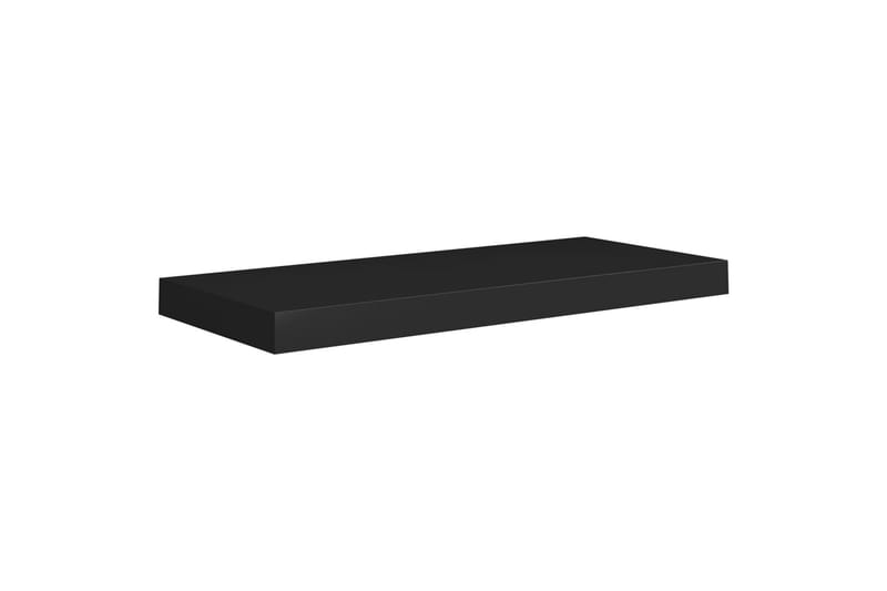 Flytende vegghyller 2 stk svart 60x23,5x3,8 cm MDF - Oppbevaring - Hyller - Vegghylle