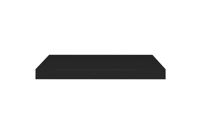 Flytende vegghyller 2 stk svart 60x23,5x3,8 cm MDF - Oppbevaring - Hyller - Vegghylle