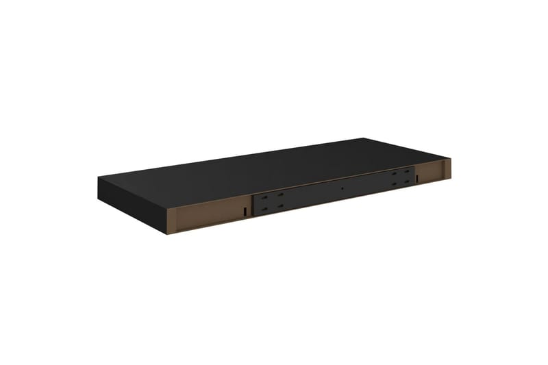 Flytende vegghyller 2 stk svart 60x23,5x3,8 cm MDF - Oppbevaring - Hyller - Vegghylle