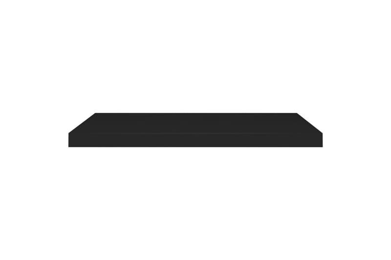 Flytende vegghyller 2 stk svart 80x23,5x3,8 cm MDF - Oppbevaring - Hyller - Vegghylle