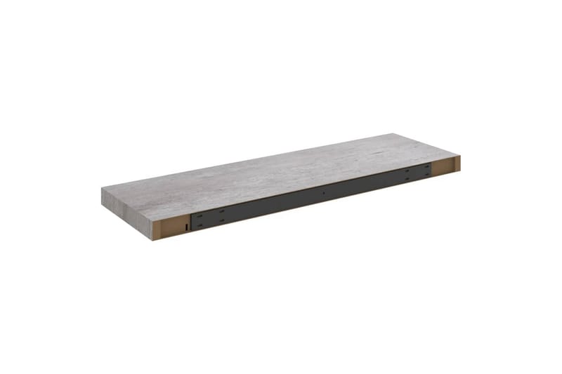 Flytende vegghyller 4 stk betonggrå 80x23,5x3,8 cm MDF - Grå - Oppbevaring - Hyller - Vegghylle