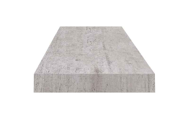 Flytende vegghyller 4 stk betonggrå 80x23,5x3,8 cm MDF - Grå - Vegghylle