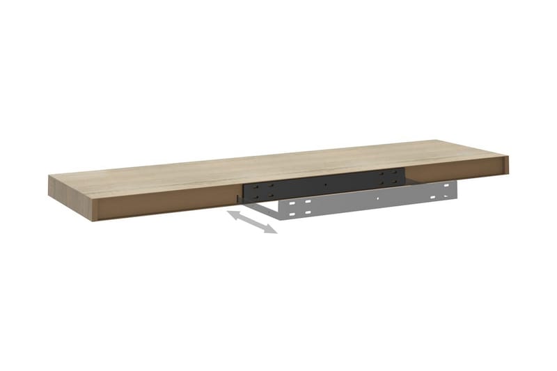 Flytende vegghyller 4 stk eik 90x23,5x3,8 cm MDF - Oppbevaring - Hyller - Vegghylle