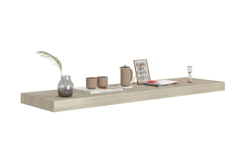 Flytende vegghyller 4 stk eik 90x23,5x3,8 cm MDF - Oppbevaring - Hyller - Vegghylle