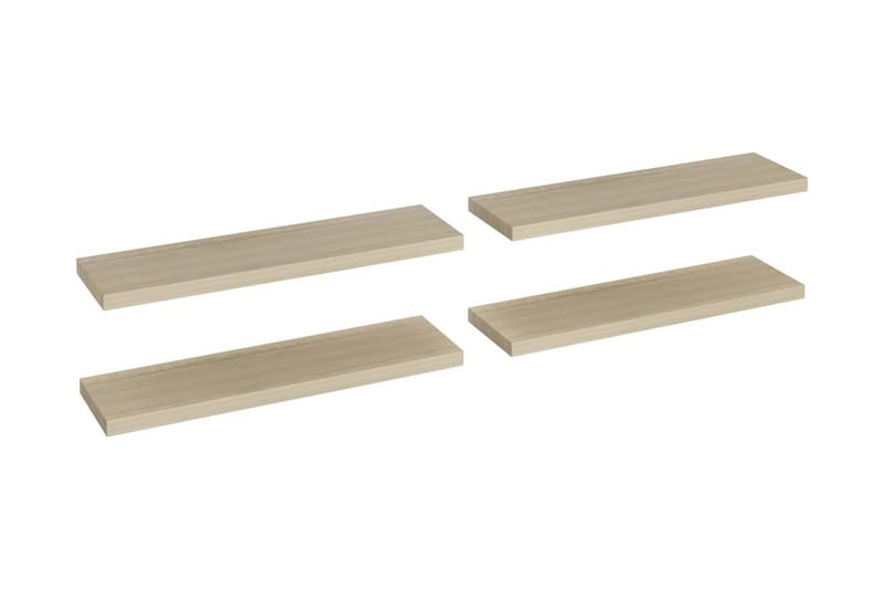 Flytende vegghyller 4 stk eik 90x23,5x3,8 cm MDF - Oppbevaring - Hyller - Vegghylle