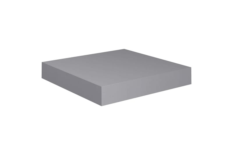 Flytende vegghyller 4 stk grå 23x23,5x3,8 cm MDF - Oppbevaring - Hyller - Vegghylle