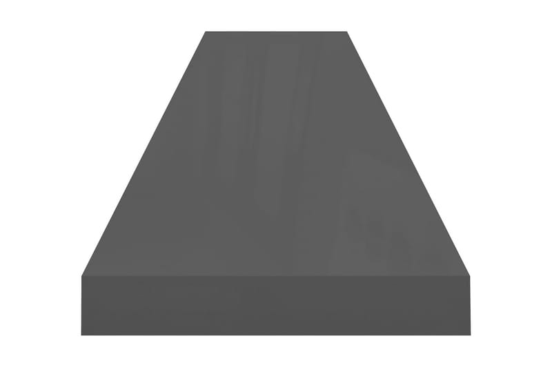 Flytende vegghyller 4 stk høyglans grå 120x23,5x3,8 cm MDF - Oppbevaring - Hyller - Vegghylle