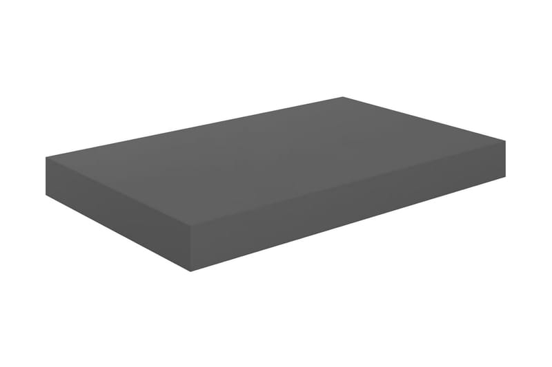 Flytende vegghyller 4 stk høyglans grå 40x23x3,8 cm MDF - Oppbevaring - Hyller - Vegghylle