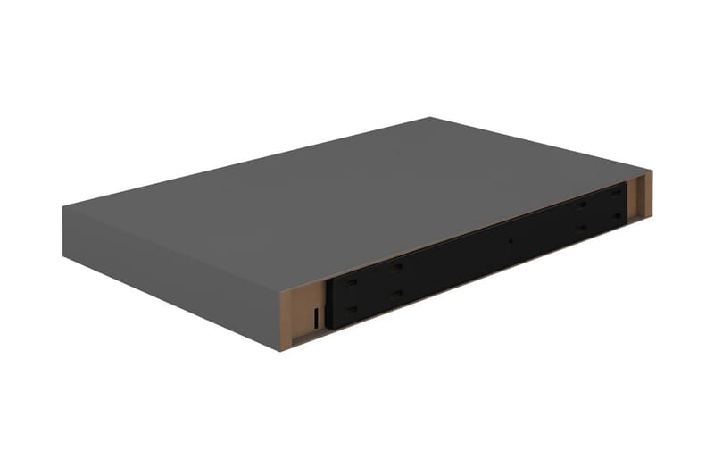 Flytende vegghyller 4 stk høyglans grå 40x23x3,8 cm MDF - Oppbevaring - Hyller - Vegghylle
