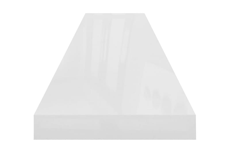 Flytende vegghyller 4 stk høyglans hvit 120x23,5x3,8 cm MDF - Vegghylle
