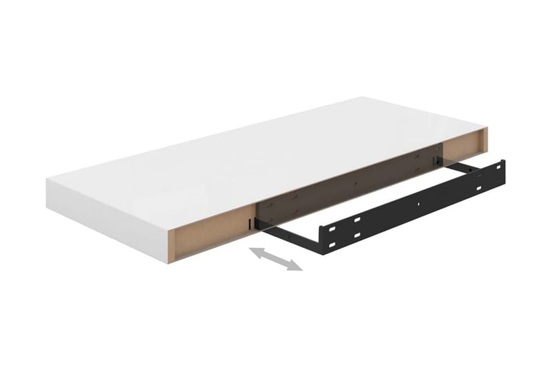 Flytende vegghyller 4 stk høyglans hvit 60x23,5x3,8 cm MDF - Oppbevaring - Hyller - Vegghylle