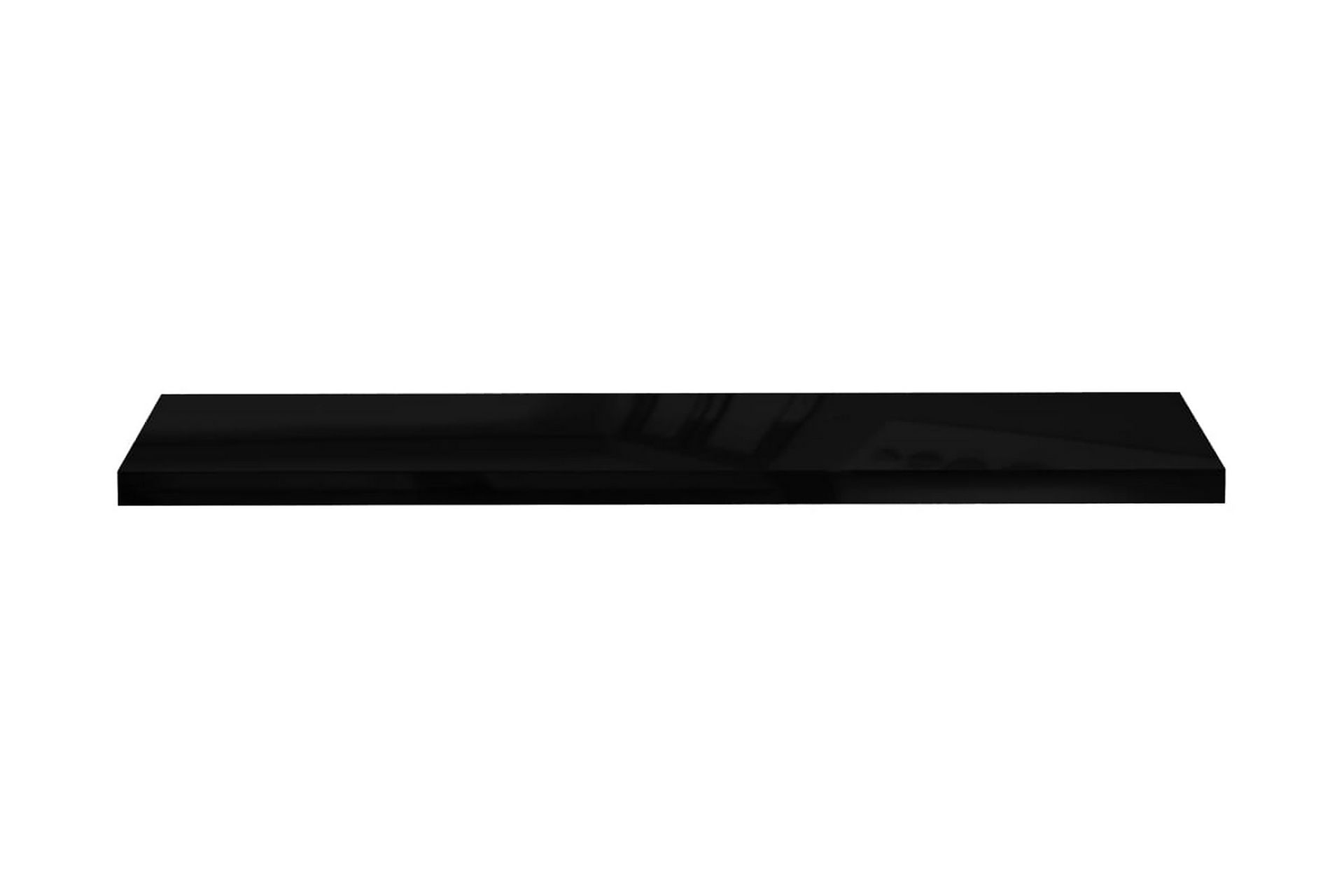 Flytende vegghyller 4 stk høyglans svart 120x23,5x3,8 cm MDF - Oppbevaring - Hyller - Vegghylle