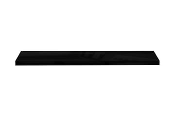 Flytende vegghyller 4 stk høyglans svart 120x23,5x3,8 cm MDF - Oppbevaring - Hyller - Vegghylle