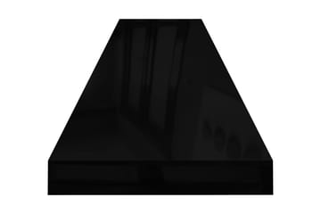 Flytende vegghyller 4 stk høyglans svart 120x23,5x3,8 cm MDF - Oppbevaring - Hyller - Vegghylle