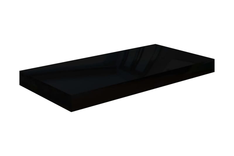 Flytende vegghyller 4 stk høyglans svart 50x23x3,8 cm MDF - Oppbevaring - Hyller - Vegghylle