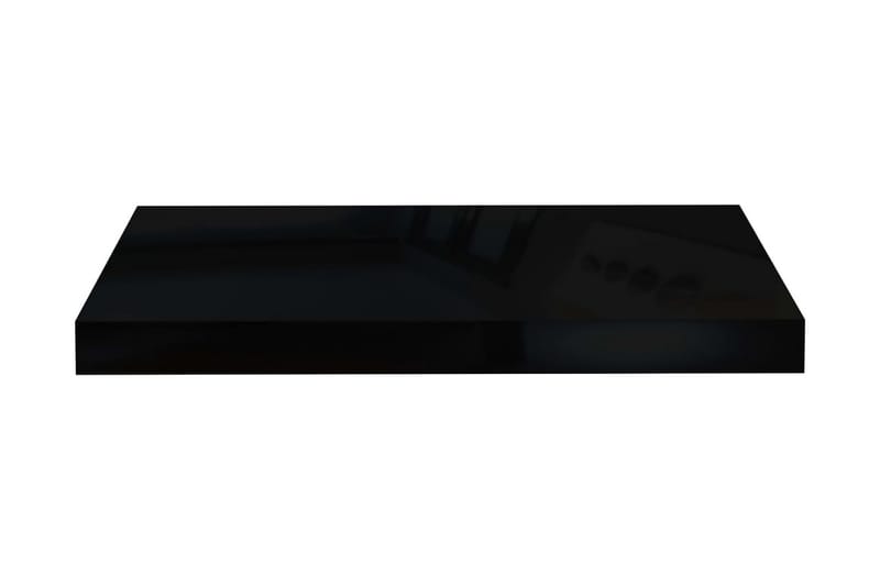 Flytende vegghyller 4 stk høyglans svart 50x23x3,8 cm MDF - Vegghylle