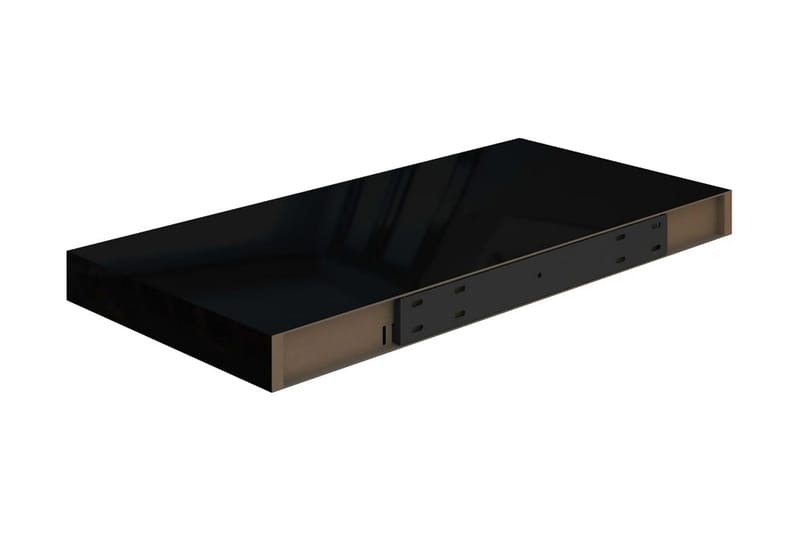 Flytende vegghyller 4 stk høyglans svart 50x23x3,8 cm MDF - Oppbevaring - Hyller - Vegghylle
