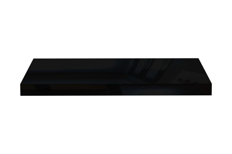 Flytende vegghyller 4 stk høyglans svart 60x23,5x3,8 cm MDF - Oppbevaring - Hyller - Vegghylle
