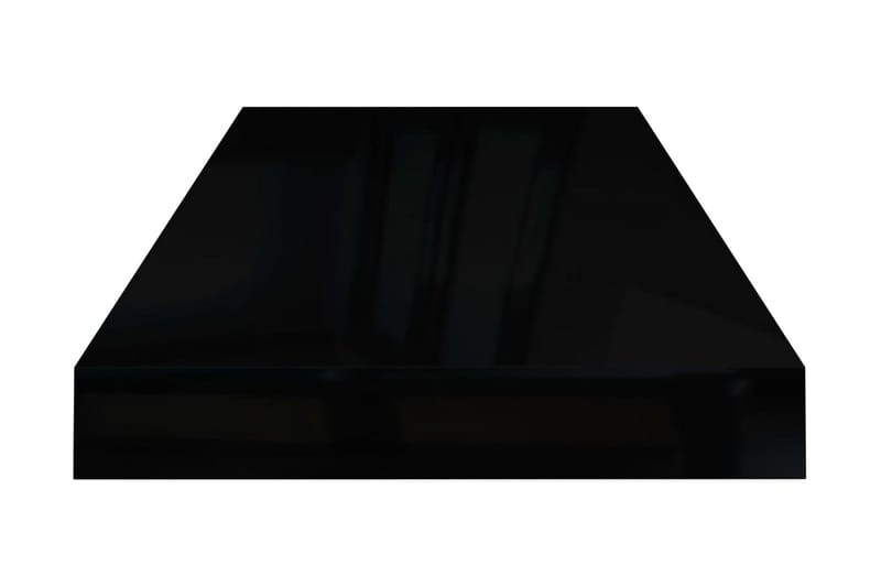 Flytende vegghyller 4 stk høyglans svart 60x23,5x3,8 cm MDF - Oppbevaring - Hyller - Vegghylle