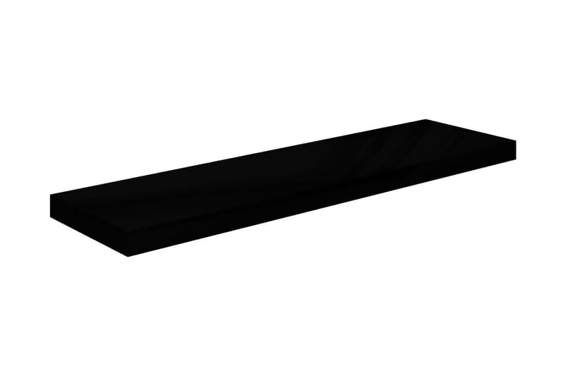 Flytende vegghyller 4 stk høyglans svart 90x23,5x3,8 cm MDF - Oppbevaring - Hyller - Vegghylle