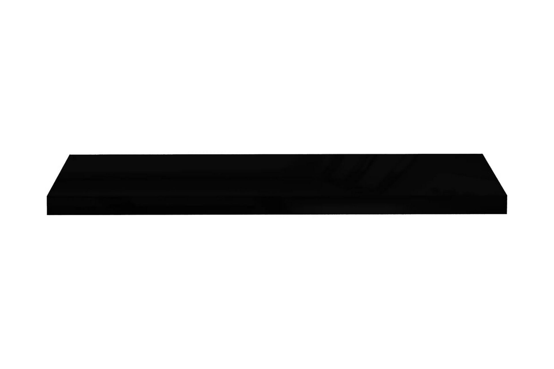Flytende vegghyller 4 stk høyglans svart 90x23,5x3,8 cm MDF - Oppbevaring - Hyller - Vegghylle