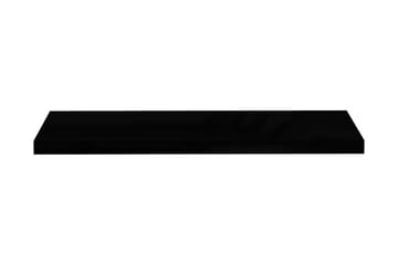 Flytende vegghyller 4 stk høyglans svart 90x23,5x3,8 cm MDF - Oppbevaring - Hyller - Vegghylle