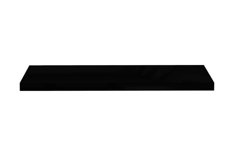Flytende vegghyller 4 stk høyglans svart 90x23,5x3,8 cm MDF - Oppbevaring - Hyller - Vegghylle