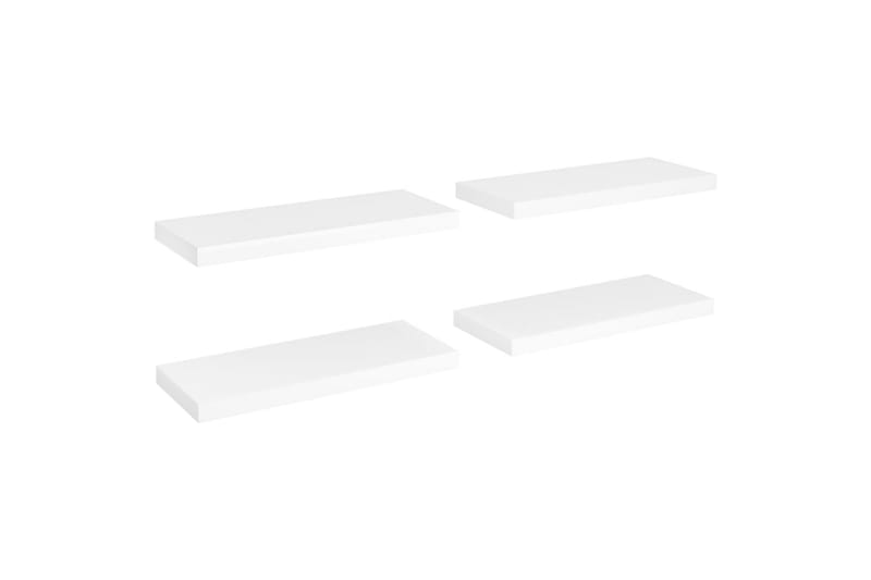 Flytende vegghyller 4 stk hvit 60x23,5x3,8 cm MDF - Oppbevaring - Hyller - Vegghylle