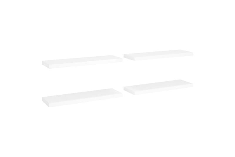 Flytende vegghyller 4 stk hvit 80x23,5x3,8 cm MDF - Oppbevaring - Hyller - Vegghylle