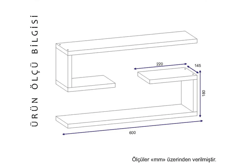 Furny Home Vegghylle 60 cm - Oppbevaring - Hyller - Vegghylle