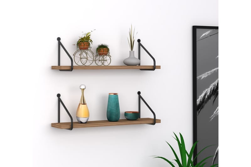 Gattera Vegghylle 60x12 cm 2 Hyller - Oppbevaring - Hyller - Vegghylle