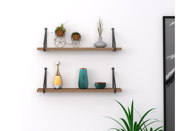Gattera Vegghylle 60x12 cm 2 Hyller - Oppbevaring - Hyller - Vegghylle