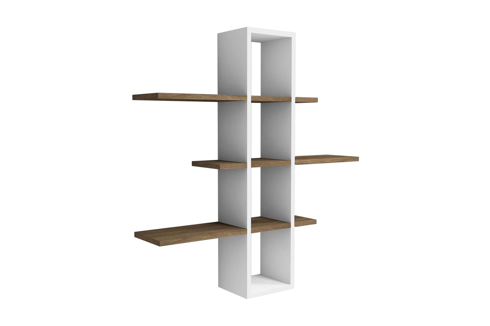Gersby Vegghylle 101 cm - Brun/Hvit