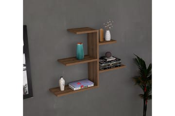 Giarone Vegghylle 82x20 cm 5 Hyller - Mørkebrun - Oppbevaring - Hyller - Vegghylle
