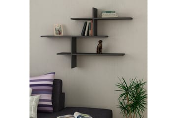 Glenure Vegghylle 123 cm - Antrasitt - Oppbevaring - Hyller - Vegghylle