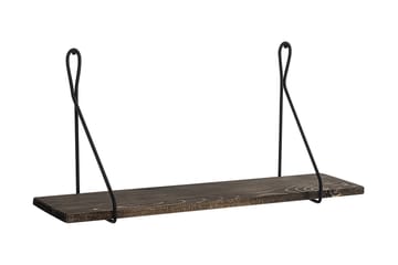 Gokse Vegghylle 15x60 cm - Svart / Valnøtt - Oppbevaring - Hyller - Vegghylle